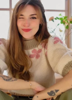 We Are Knitters Cherry Blossom Sweater x Marzia Kjellberg Kit| Marzia Kjellberg|Sweaters