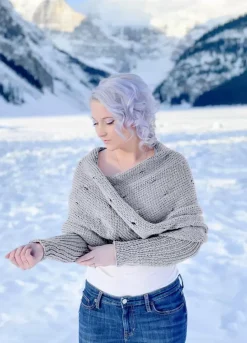 We Are Knitters Easy Eyelet Sweater Scarf x @knitatude Kit| Sweaters|Knitatude