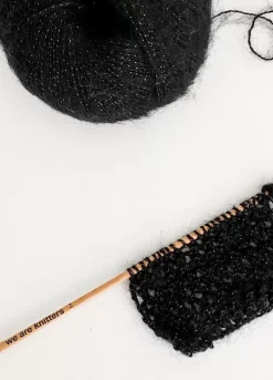 We Are Knitters The Bling Bling Yarn Black| Fingering / Sock|Mohair