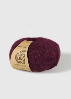 We Are Knitters The Bling Bling Yarn Bordeaux| Fingering / Sock|Mohair