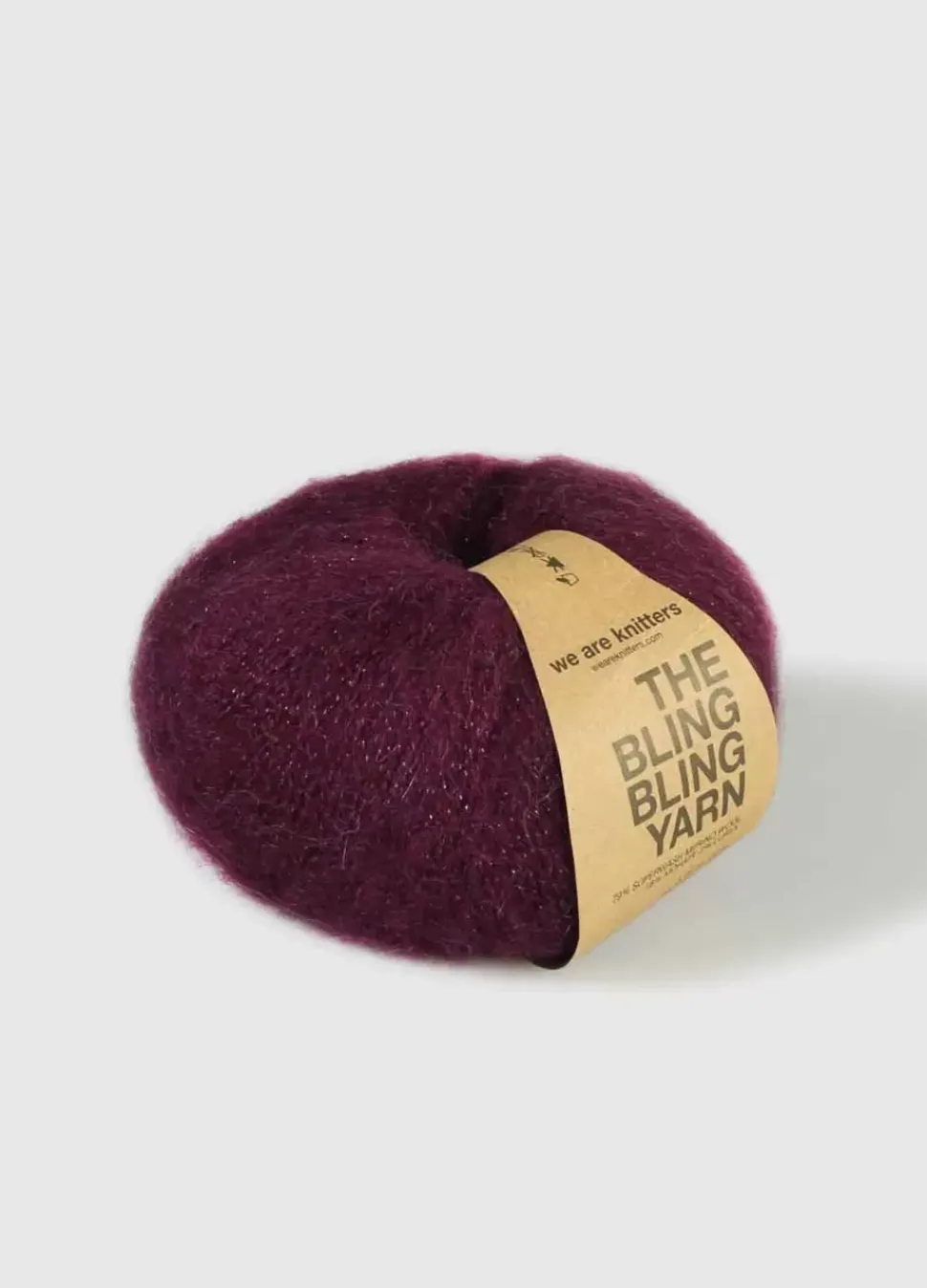 We Are Knitters The Bling Bling Yarn Bordeaux| Fingering / Sock|Mohair