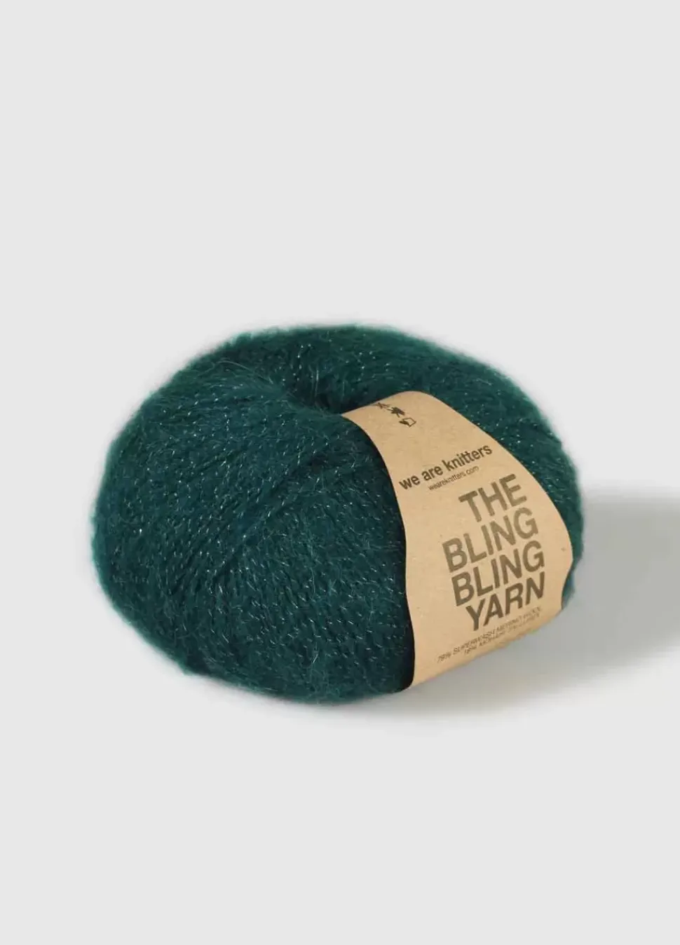 We Are Knitters The Bling Bling Yarn Forest Green| Fingering / Sock|Mohair