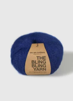 We Are Knitters The Bling Bling Yarn Navy Blue| Fingering / Sock|Mohair