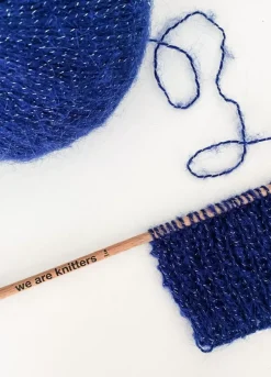 We Are Knitters The Bling Bling Yarn Navy Blue| Fingering / Sock|Mohair