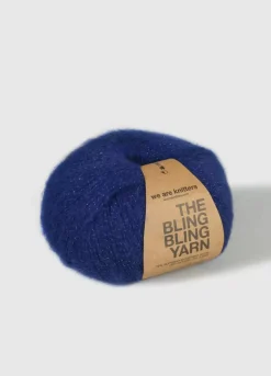 We Are Knitters The Bling Bling Yarn Navy Blue| Fingering / Sock|Mohair