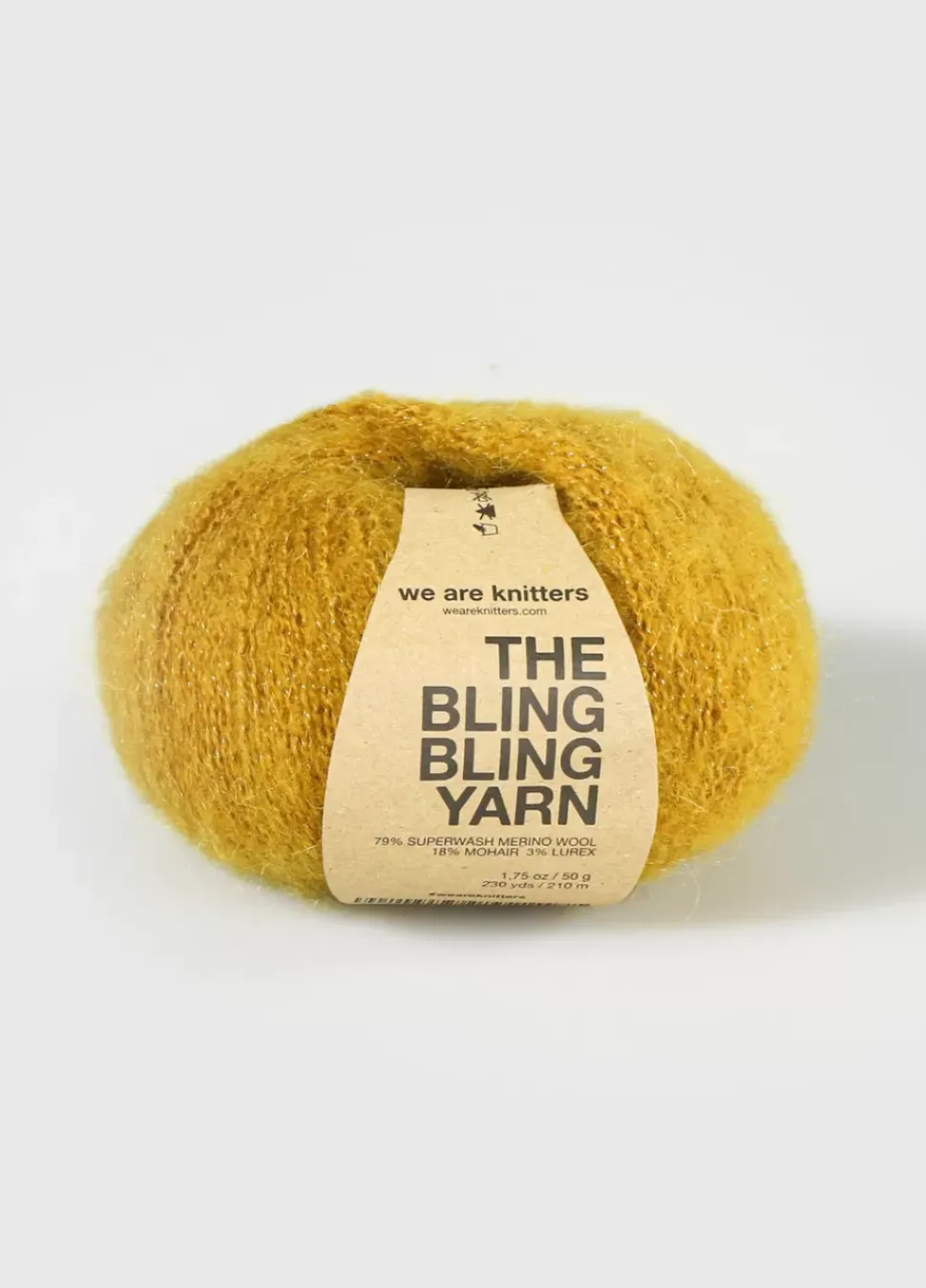 We Are Knitters The Bling Bling Yarn Ochre| Fingering / Sock|Mohair
