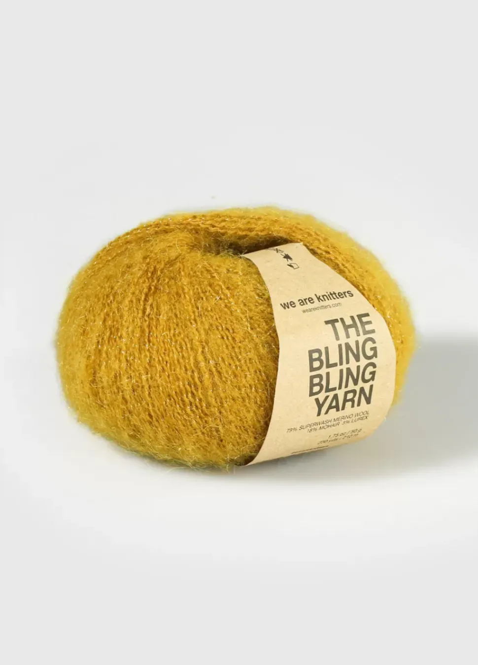 We Are Knitters The Bling Bling Yarn Ochre| Fingering / Sock|Mohair
