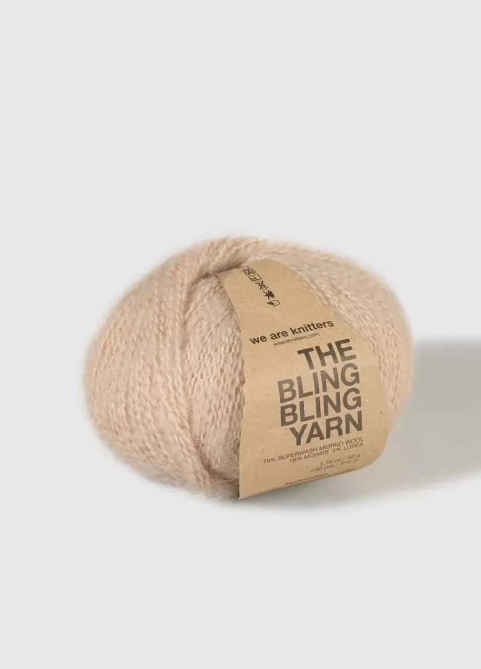 We Are Knitters The Bling Bling Yarn Salmon| Fingering / Sock|Mohair