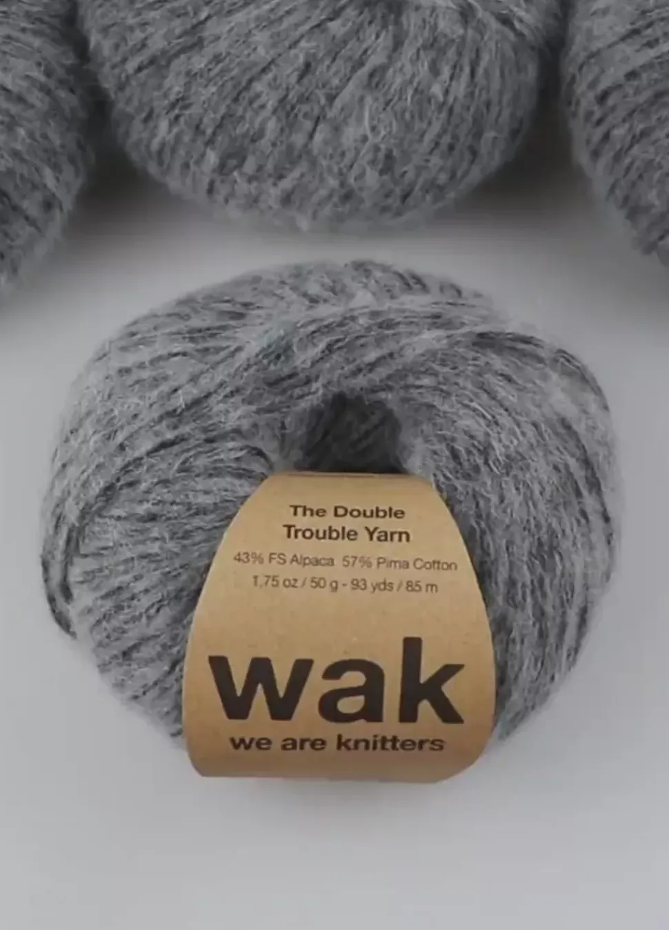 We Are Knitters The Double Trouble Yarn Grey| DK|Alpaca