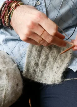 We Are Knitters The Fuzzy Yarn Marbled Glacial Green| Fingering / Sock|Alpaca