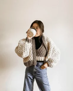 We Are Knitters The Ottawa Cardigan & Bralette Set x Beatific Brenda Kit| Beatific Brenda|Cardigan & Vests