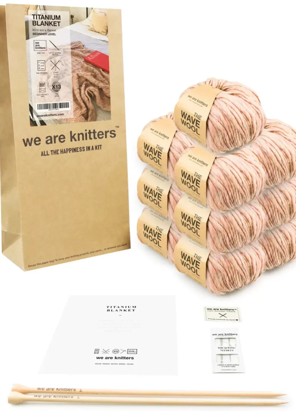 We Are Knitters Titanium Blanket Kit| Blankets|Home & Decor