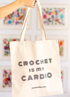 We Are Knitters Tote Bag: Crochet is my Cardio| Tote Bags