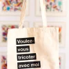 We Are Knitters Tote Bag: Voulez vous tricoter| Tote Bags