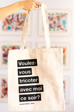 We Are Knitters Tote Bag: Voulez vous tricoter| Tote Bags