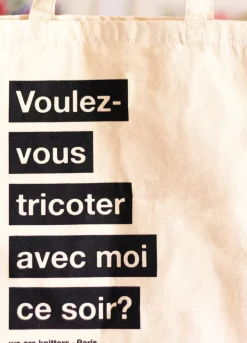 We Are Knitters Tote Bag: Voulez vous tricoter| Tote Bags